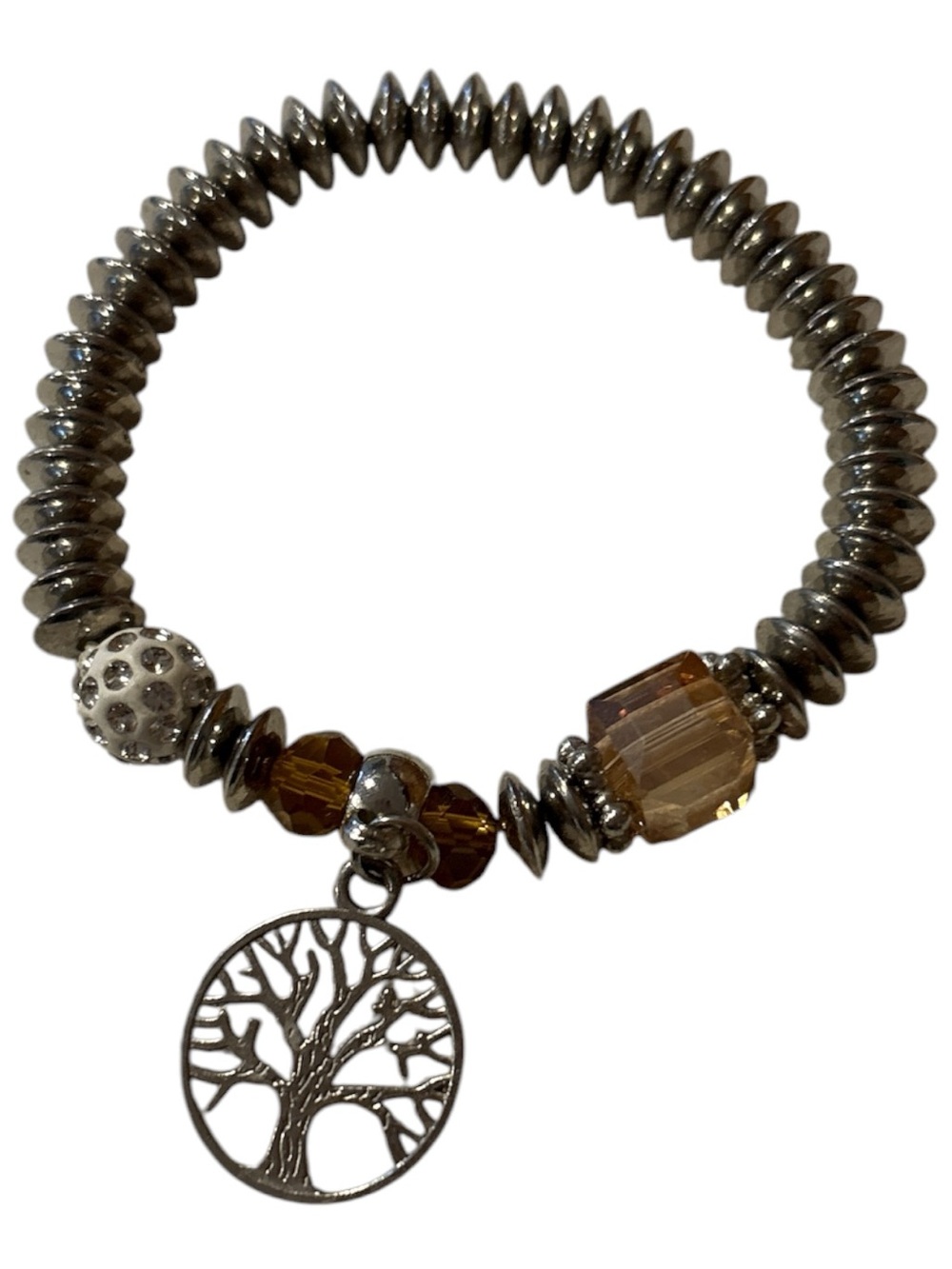 Silver Beaded Bracelet